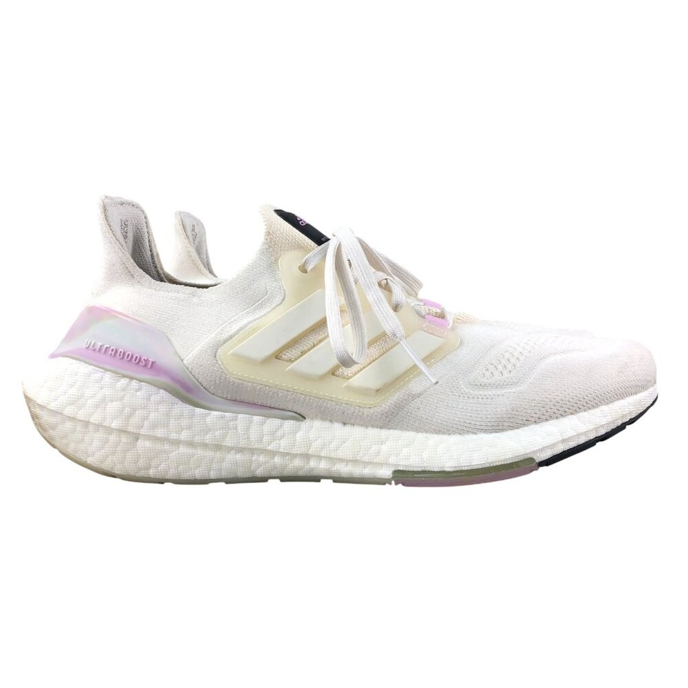 Adidas Women's Size 12 White Iridescent Ultraboost 22 Non Dyed Sneakers HP9179